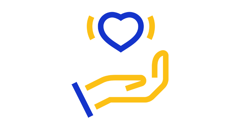 heart in hand icon